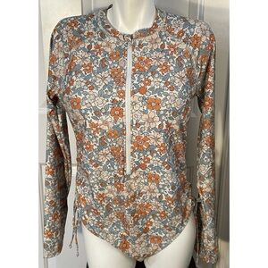 JACK SMITH Women 1 Piece Swimsuit Full Coverage Long Sleeve Zip X-Large